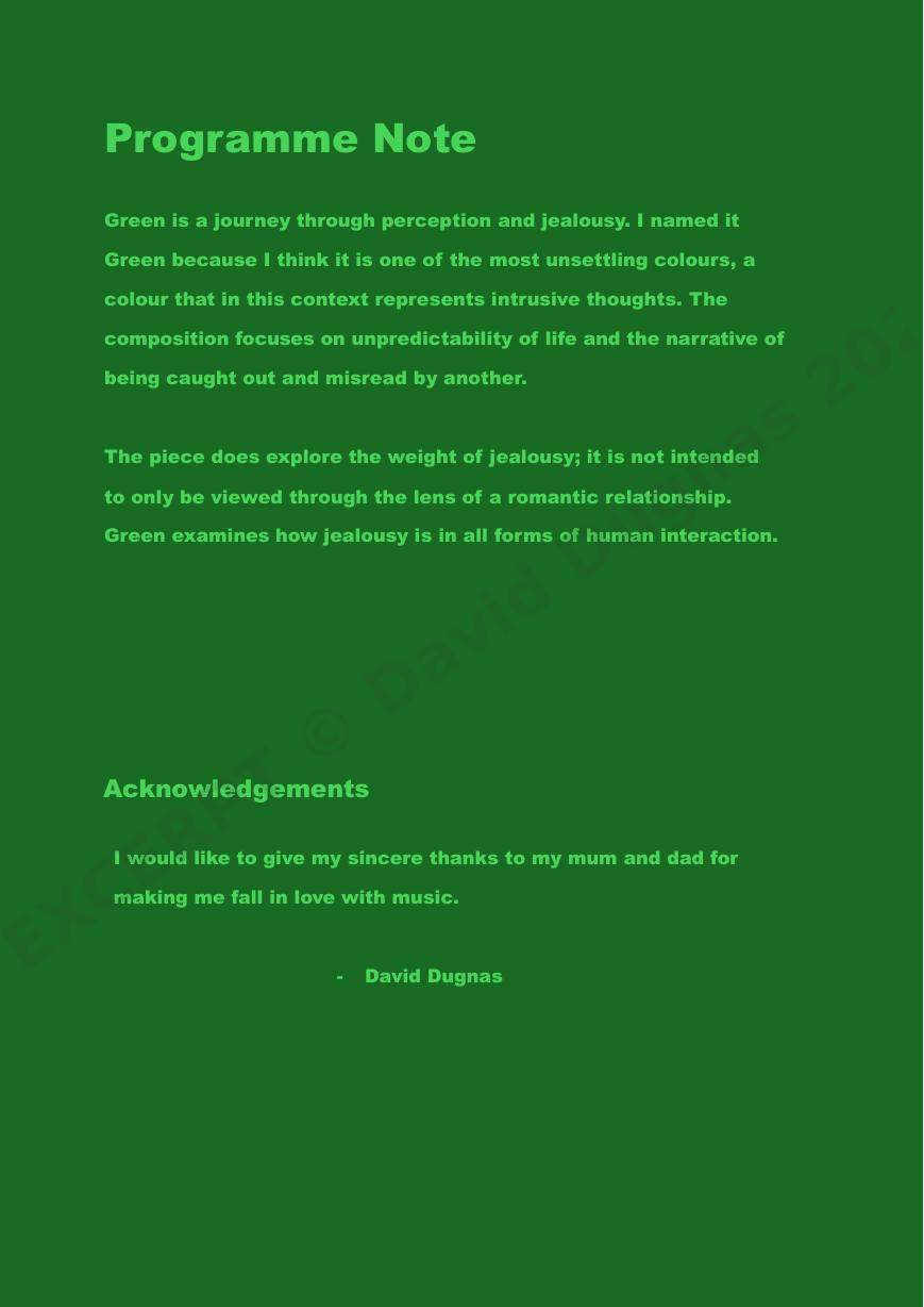 Green, excerpt 2